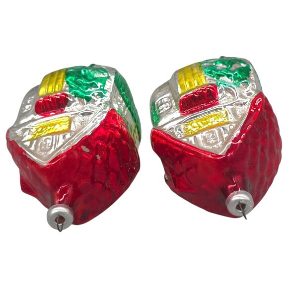 Vtg Glass Cottage House Christmas Tree Ornament West Germany 1950s Holiday Decor - Picture 6 of 7